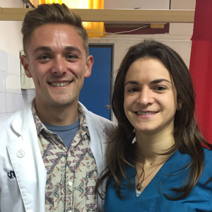 Drexel medical student Blase Kania in Argentina with Child Family Health International.