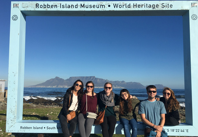 Drexel medical student Brendan King in Cape Town, South Africa with Child Family Health International.