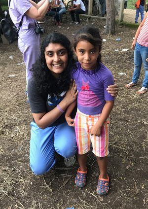 Drexel medical student Shraddha Damaraju with Global Medical Brigade in Honduras for her global health education student experience.