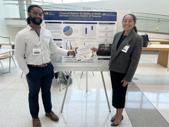 MD students Talmadge Gaither and Devneet Kainth at the 2024 Symposium for Pathways to Excellence in Medicine