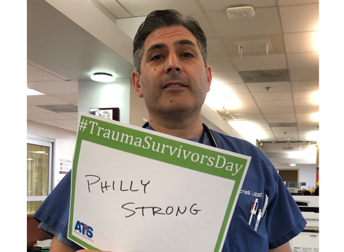 Drexel Emergency Medicine faculty and residents at National Trauma Survivor's Day