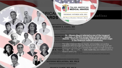 Dr. Meucci Honored by the Italian American Medical Awards Organization