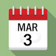 Calendar icon: March 3