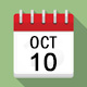 Calendar icon: October 10