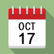 Calendar icon for October 17