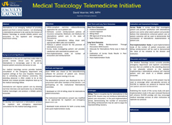 Dave Vearrier - Poster: Medical Toxicology Telemedicine Initiative