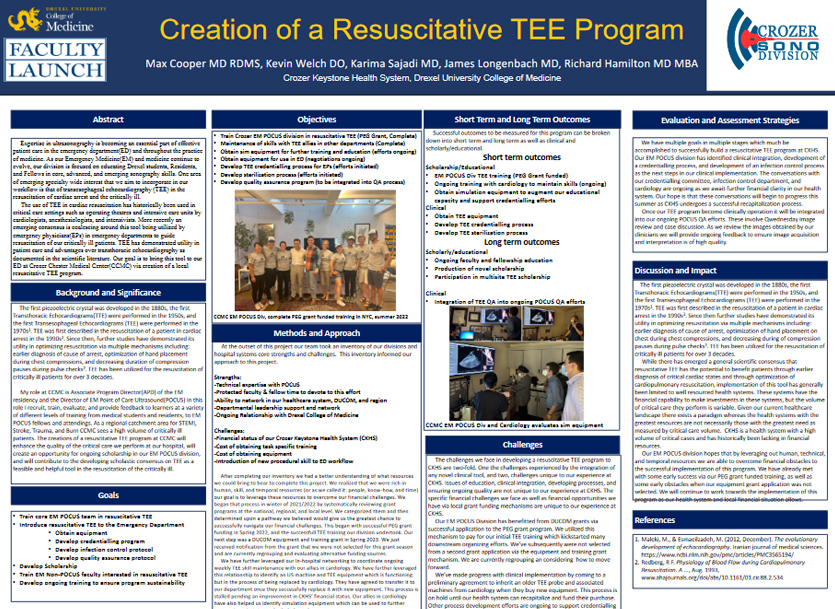 Creation of a Resuscitative TEE Program