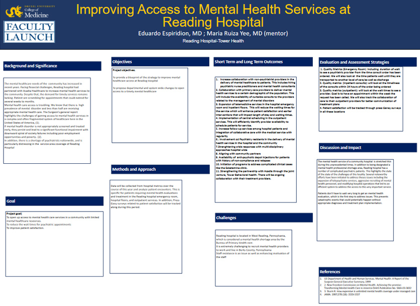 Improving Access to Mental Health Services at Reading Hospital