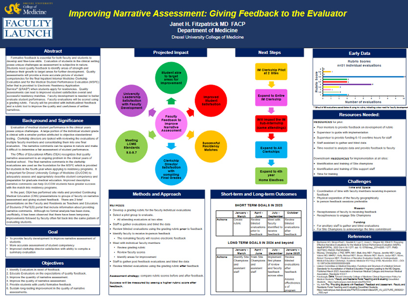 Improving Narrative Assessment: Giving Feedback to the Evaluator