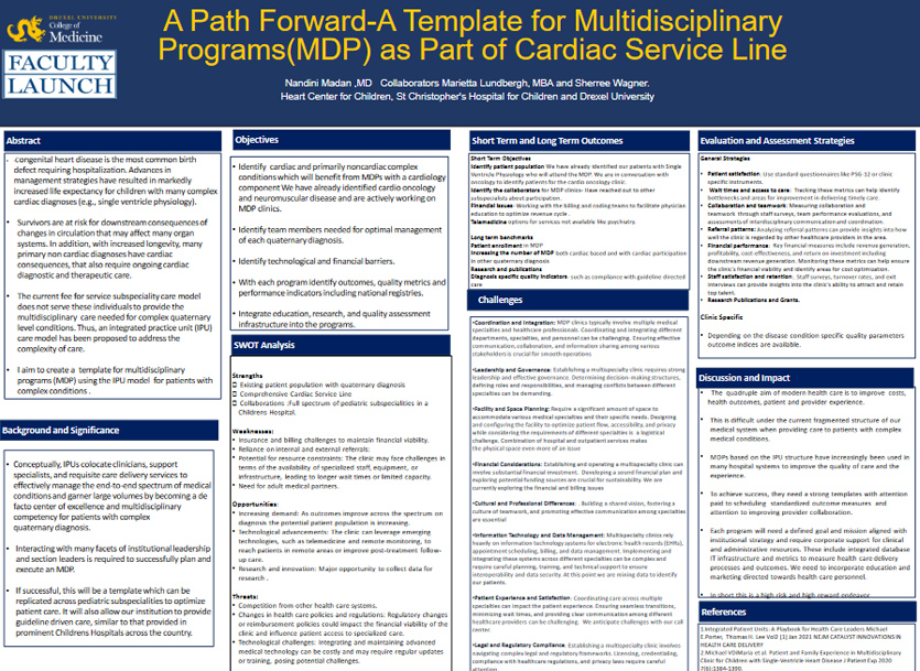 A Path Forward‐A Template for Multidisciplinary Programs(MDP) as Part of Cardiac Service Line