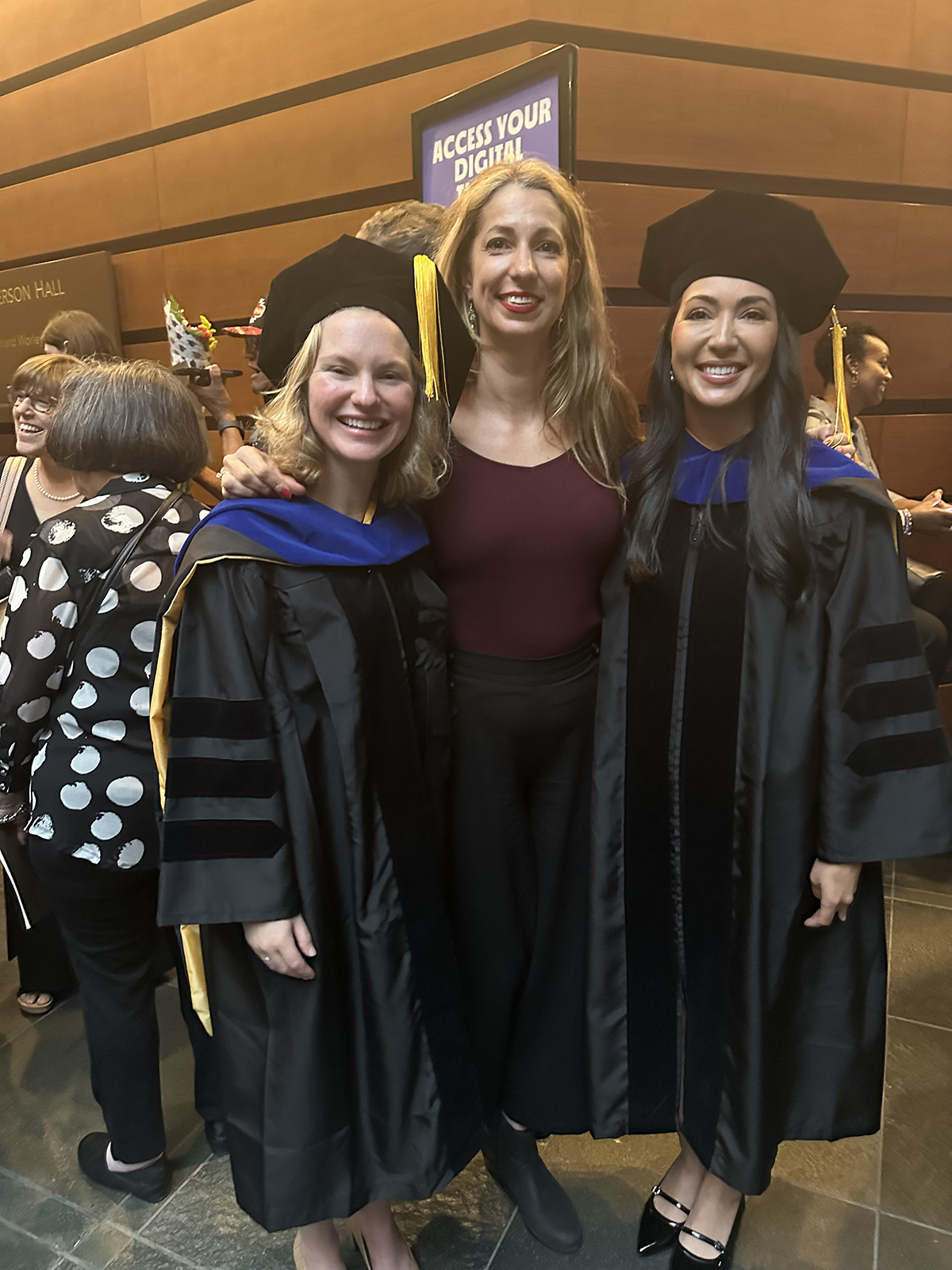 Drexel commencement was a big success, and Katie and Rhea walked and got their certificates.