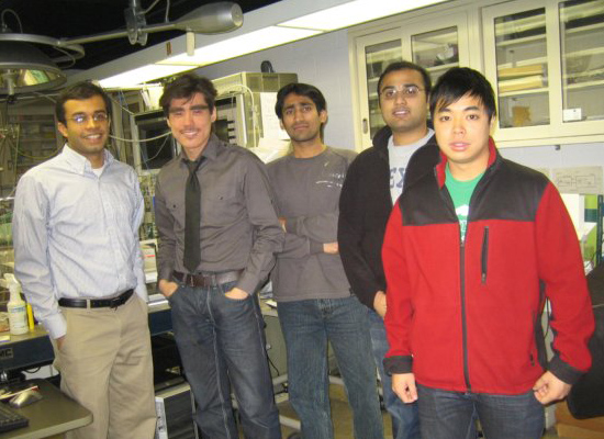 2009: Akash Patel, Medical Student; Erdem Tabdanov, PhD Postdoctoral Research Fellow; BME Student; Anant Chopra, PhD Candidate; Victor Lin, MS