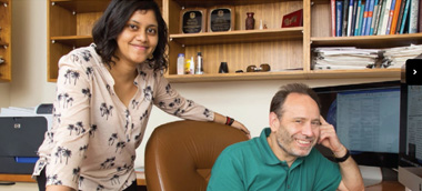 Drexel PhD student Hemalatha Muralidharan and Peter Baas, PhD