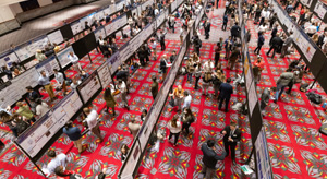 Overhead view of the 2022 Discovery Day poster session