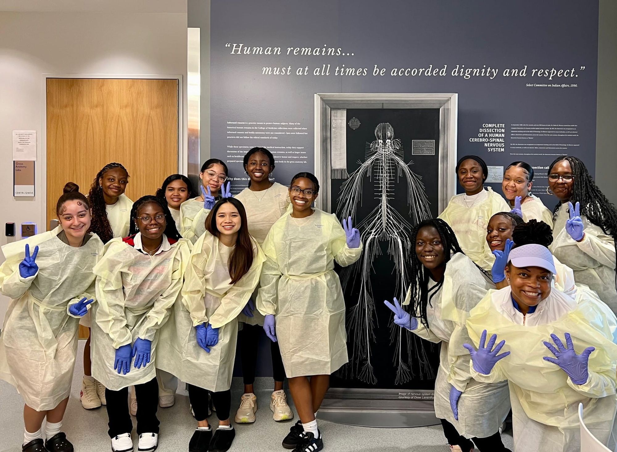 Students visiting the Drexel anatomy lab