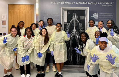 Students at the Drexel anatomy lab