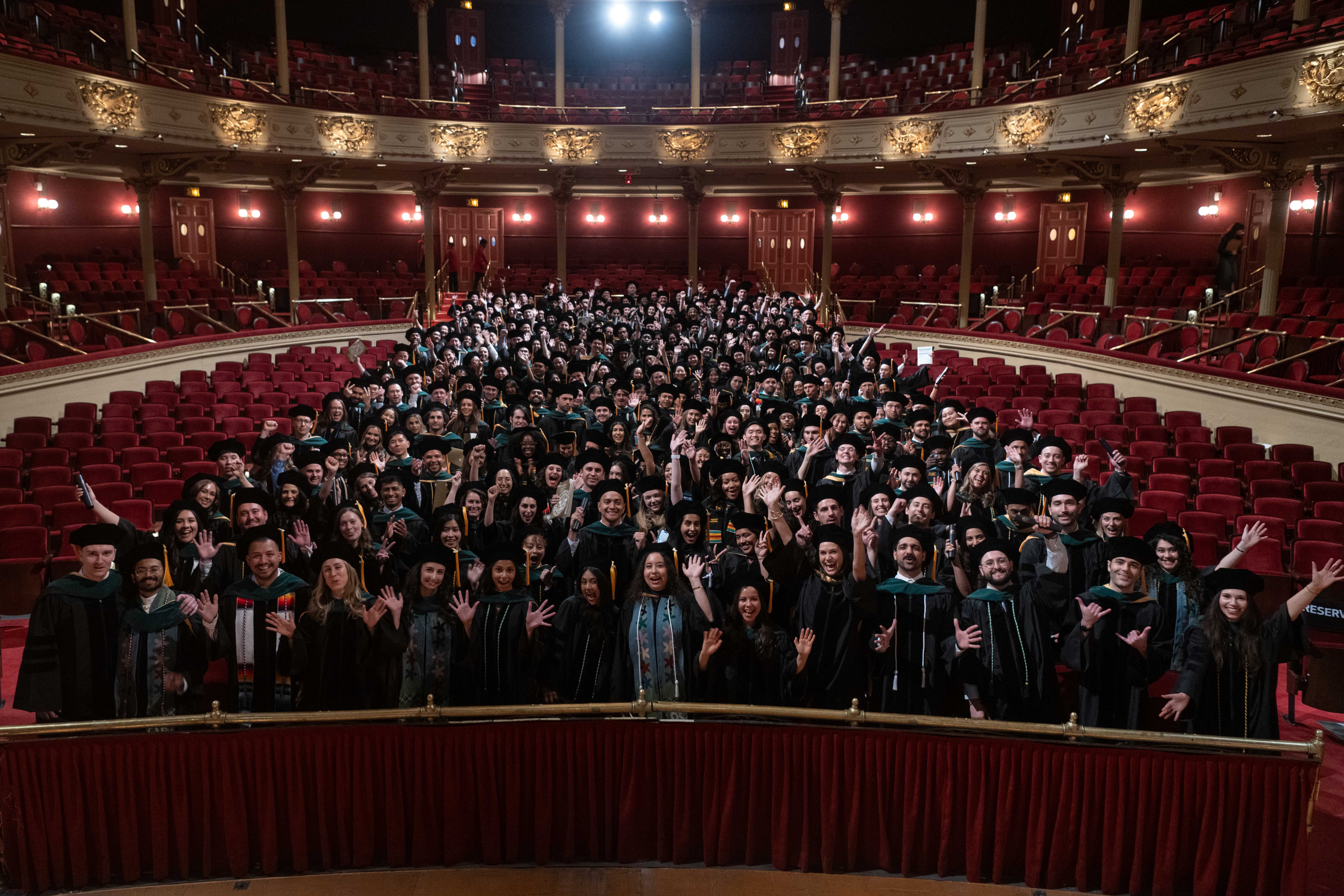 Drexel University College of Medicine Class of 2026 poses for class photo at the Academy of Music in Philadelphia