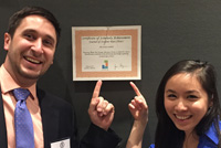 Stephen Rogers and Denise Wang presented the HOP project to the Society of Student Run Free Clinics.