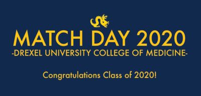 This year, Drexel University College of Medicine's class of 2020 celebrated their residency program matches online after they were unable to gather in person because of the COVID-19 coronavirus pandemic.