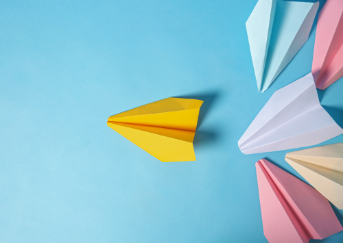 Colorful Paper Airplanes