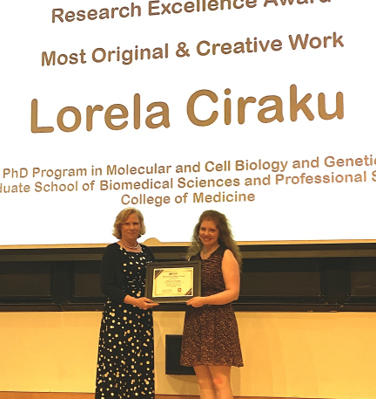 Lorela Ciraku, PhD - Research Excellence Award in Most Original and Creative Work