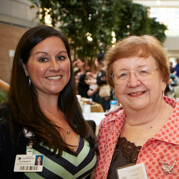 At the 30th anniversary of First State School: founder Janet Kramer, MD (right), and program director Elizabeth Houser, Christiana Care MSN, RN. Photo credit Christiana Care.