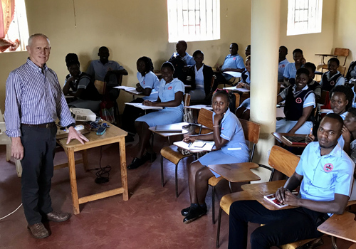 Dieden teaching in western Kenya in 2019.