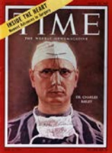 Charles P. Bailey, MD, alumnus and chief of thoracic surgery, performs the world’s first successful closed-heart valvular surgery.