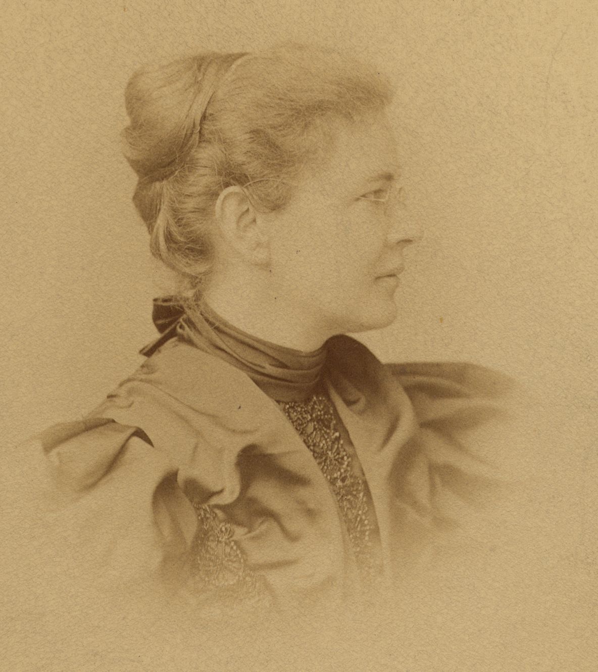 An archival image of Susan Carleton Benes’ great-great-aunt Jessica Royce Carleton, WMC class of 1886