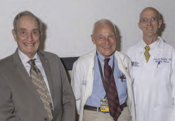 Faculty inductees (l-r) Drs. Kahn, Wagner and Reynolds