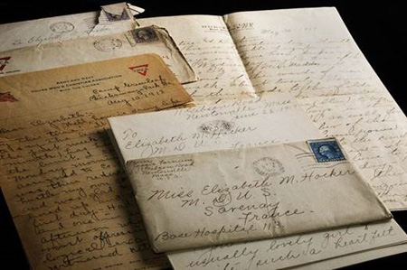 Letters to and from Elizabeth Van Cortlandt Hocker, one of the rare women physicians to serve in the U.S. military in World War I, are archived in the College of Medicine's Legacy Center.