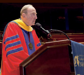 Each year at Commencement, Dr. Cohen announced the recipient of the Maurice C. Clifford, MD, Leadership Award, the only student award presented during the ceremony.