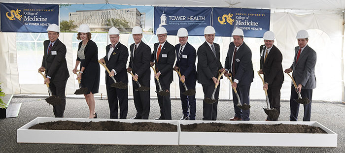 Tower Health and Drexel University held a groundbreaking ceremony on June 17 for the College of Medicine's additional location at Tower Health in West Reading, Pennsylvania.