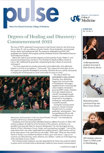 Drexel University College of Medicine Pulse Magazine Summer 2023