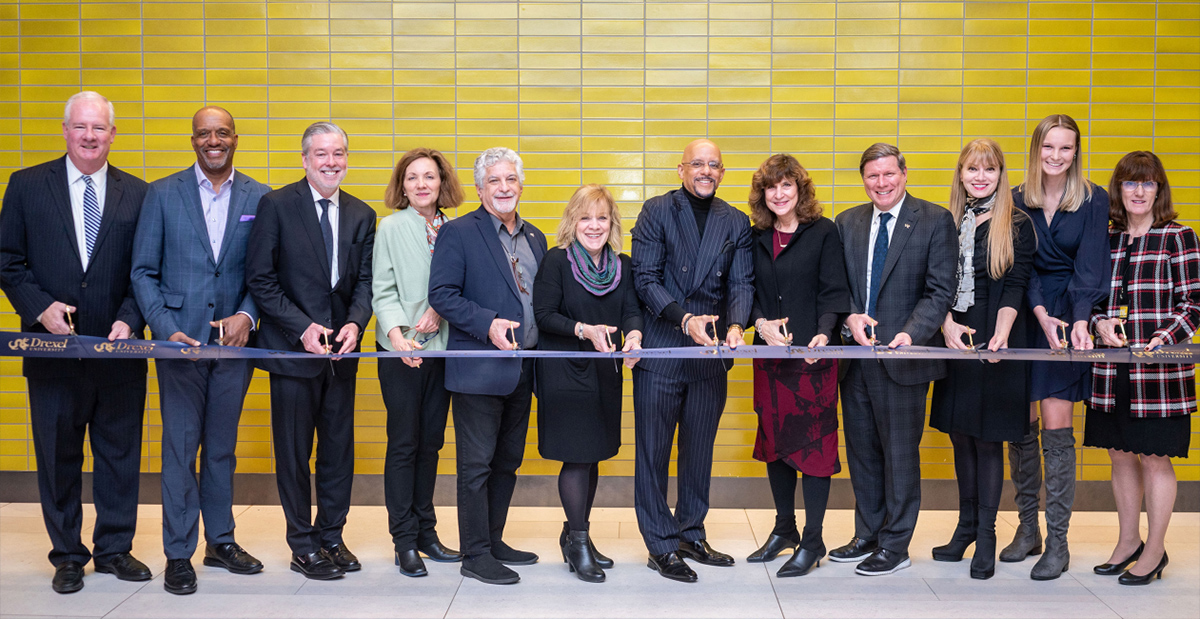 On December 7, 2022, the Drexel community gathered for a ribbon cutting and celebration of the ceremonial opening of the new Health Sciences Building in University City.