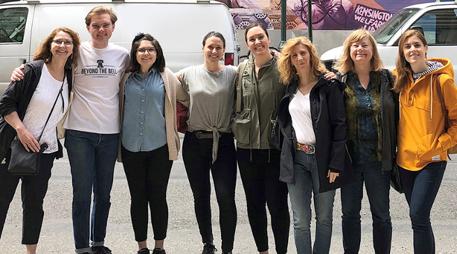 Members of the Vision 2020 team on Beyond the Bell Tours’ 'Badass Women’s History' tour.