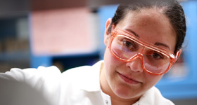 A graduate student in the laboratory working on biomedical research at Drexel University College of Medicine.