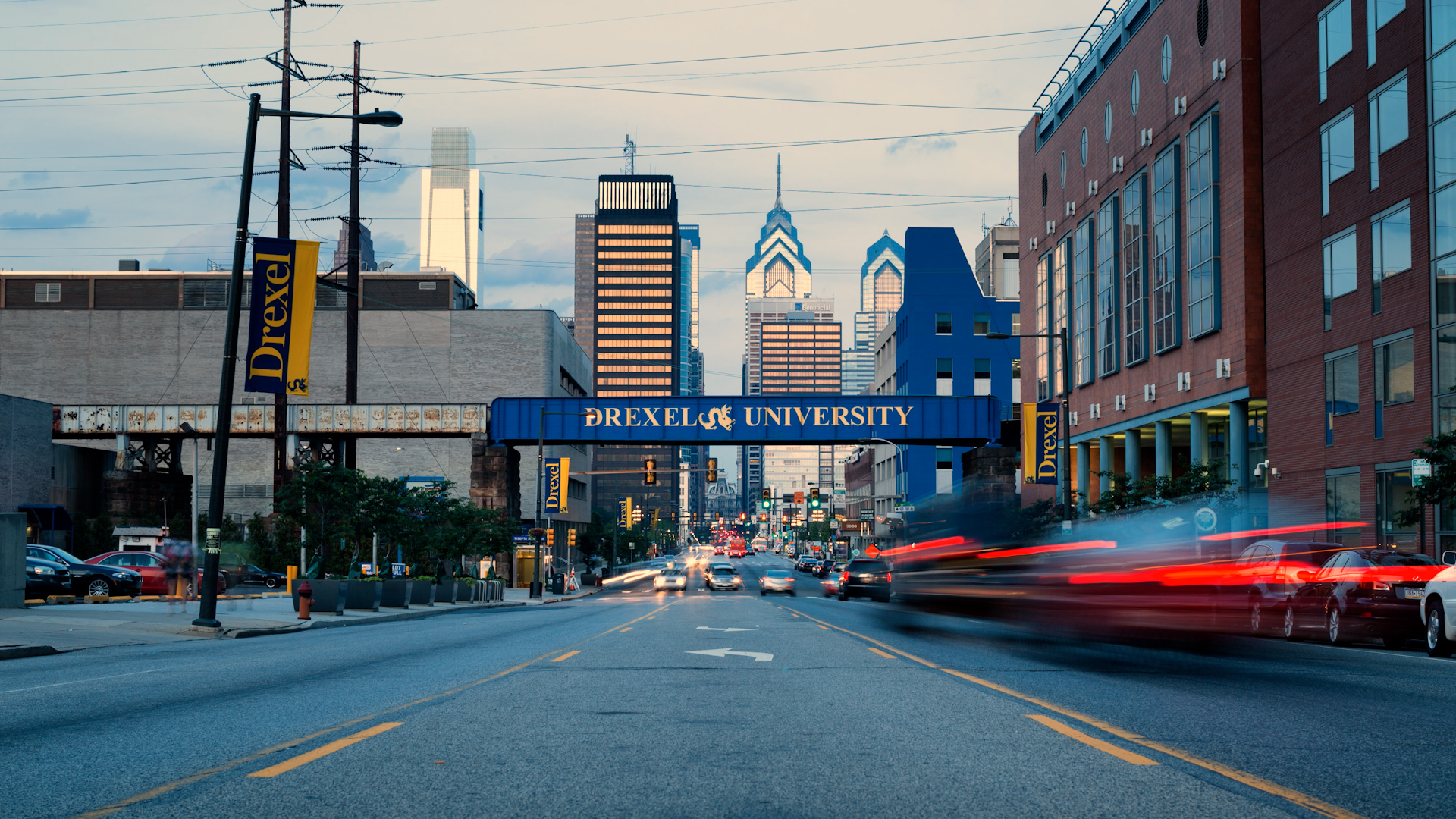 view of city from Drexel campus