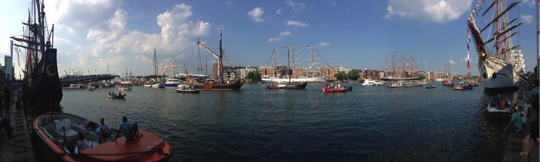 Ships in Amsterdam during the world's largest tall ship festival, SAIL.