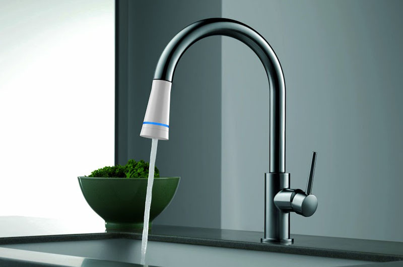 White and Zerban's "Smart Faucet" purifies and conserves water.