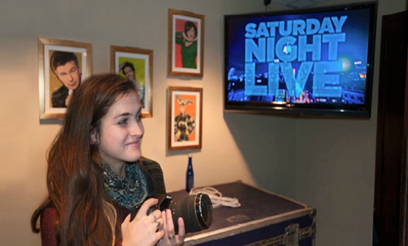 Sydney Arroyo, a Westphal undergraduate student who completed a co-op at "Saturday Night Live."