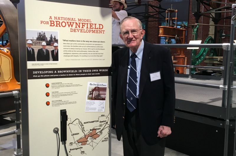 Hank Barnett, former CEO of Bethlehem Steel, attended the opening ceremony of the National Museum of Industrial History in a former Bethlehem Steel site.