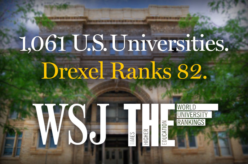 Drexel Ranked in the Top 8 Percent of U.S. Colleges and Universities