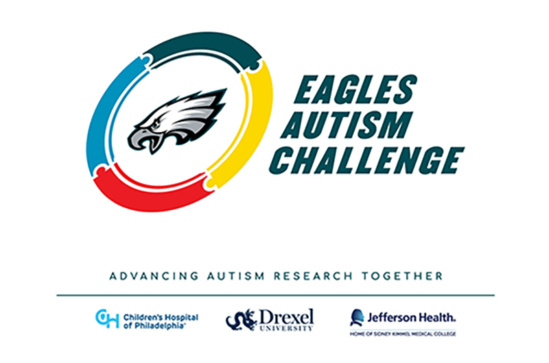 Eagles Autism Challenge logo including Drexel University 
