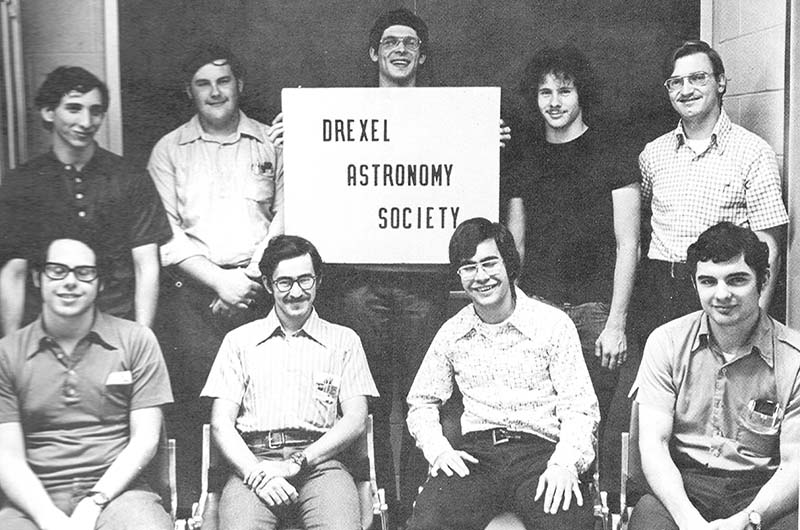 A photo of the Drexel Astronomy from the University's 1975 yearbook, courtesy of Drexel Archives. 
