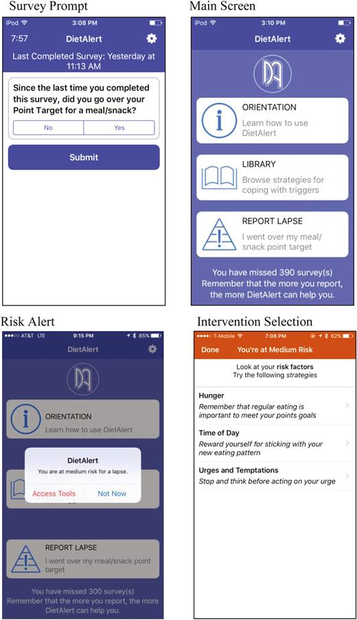Smartphone OnTrack App Screenshots 