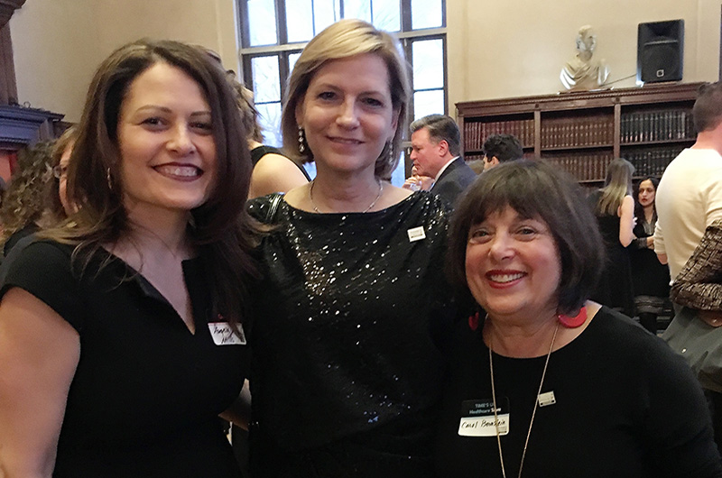From left to right: Angela M. Mills, MD, current ELAM Fellow; Nancy D. Spector, MD, executive director of ELAM and an alumna of the program; and Carol A. Bernstein, MD, ELAM alumna.