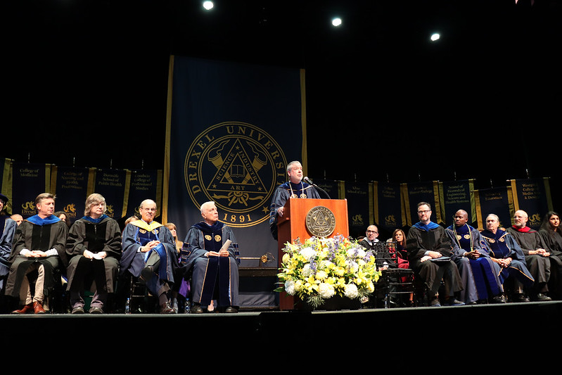 Drexel University President John Fry at Convocation 2019.
