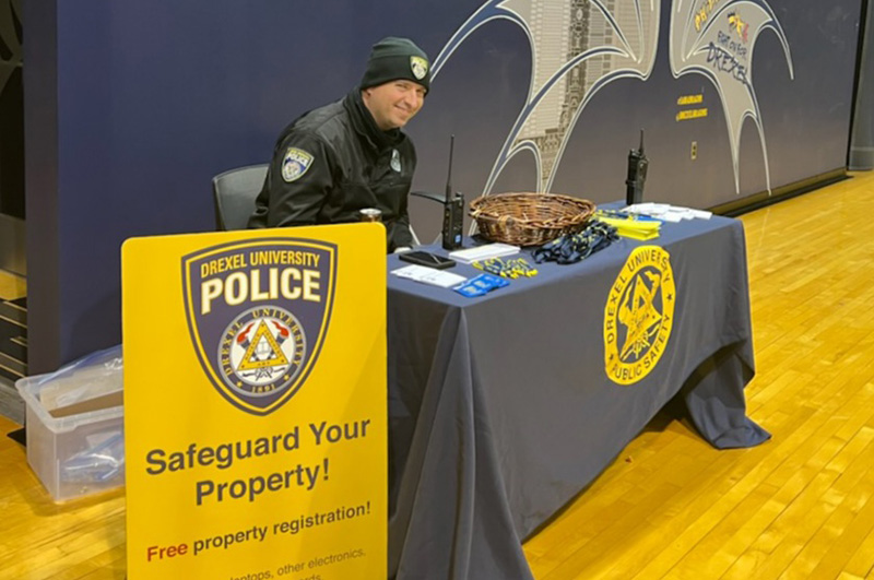 Drexel Police will be participating in both men's and women's basketball games this season to provide resources, help with registration, and answer any other questions!