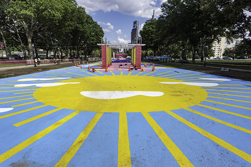 Eakins Oval in the summer.